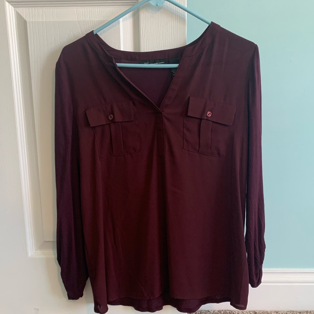 Wine colored blouse